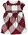Vestido Evasê Xadrez Vermelho/Verde - 12m (9 a 12 meses) - Carter's - Imagem 1