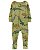 Pijama com pezinho Dino Verde Musgo - 12m (9 a 12 meses) - Carter's - Imagem 1