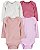 Kit Body 4 Peças Rosa Claro/Escuro - 12m (9 a 12 meses) - Carter's - Imagem 1