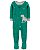 Pijama com pezinho Verde Dino - 24m (18 a 24 meses) - Carter's - Imagem 1