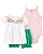 Conjunto 3 Peças Shortinho Verde Girl - 3m (1 a 3 meses) - Carter's - Imagem 1
