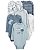 Kit Body 6 Peças Dogs Azul Claro - RN - Carter's - Imagem 1