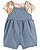 Jardineira Jeans + Camisa Folhas Marrom - 9m (6 a 9 meses) - Carter's - Imagem 2