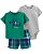Conjunto 3 Peças Xadrez Crocodilo Verde - 12m (9 a 12 meses) - Carter's - Imagem 1