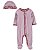Pijama com pezinho Roxo com touca - 9m (6 a 9 meses) - Carter's - Imagem 1