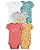 Kit Body 5 Peças Be Kind/Amarelo Florzinha - 6m (3 a 6 meses) - Carter's - Imagem 1