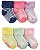 Kit 6 Meias Azul/Rosa/Roxo - 0 a 3 meses - Carter's - Imagem 1