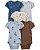 Kit Body 5 peças Flores e Coelhinho Azul - 9m (6 a 9 meses) - Carter's - Imagem 1