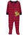 Pijama com pezinho Gato Listrado Vermelho - 12m (9 a 12 meses) - Carter's - Imagem 1