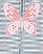 Pijama com pezinho Azul Borboleta Rosa - 2T (2 a 3 anos) - Carter's - Imagem 2