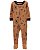 Pijama com pezinho Urso/Pinheiro Marrom - 12m (9 a 12 meses) - Carter's - Imagem 1