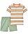 Conjunto 2 peças Listrado Verde/Laranja - RN - Carter's - Imagem 1
