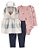 Conjunto 3 peças Colete Rosinha Florzinha - 9m (6 a 9 meses) - Carter's - Imagem 1