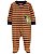 Pijama com pezinho Dino Marrom Listrado - RN - Carter's - Imagem 1