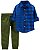 Conjunto 2 peças Camisa Xadrez Azul - 18m (12 a 18 meses) - Carter's - Imagem 1