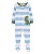 Pijama com pezinho Listrado Jacaré - 18m (12 a 18 meses) - Carter's - Imagem 1