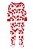 Pijama com pezinho Corações Vermelho - 24m (18 a 24 meses) - Carter's - Imagem 1