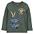 Camiseta Manga Longa Verde Dino Azul - 2T (2 a 3 anos) - Carter's - Imagem 1