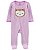 Pijama com pezinho Coruja Roxo - RN - Carter's - Imagem 1