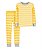 Pijama 2 peças Listrado Amarelo - 12m (9 a 12 meses) - Carter's - Imagem 1
