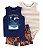Conjunto 3 peças Marrom/Tucano - 3m (1 a 3 meses) - Carter's - Imagem 1