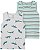 2 Camisetas Cavada Lagarto Azul Claro - 3T (3 a 4 anos) - Carter's - Imagem 1
