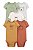 Kit Body 5 Peças Bichos Tons Neutros - 12m (9 a 12 meses) - Carter's - Imagem 1