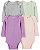 Kit Body 4 peças Roxo/Rosinha - 6m (3 a 6 meses) - Carter's - Imagem 1