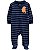 Pijama com pezinho Azul Dino Bolso - RN - Carter's - Imagem 1