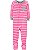 Pijama com pezinho Listrado Rosa - 2T (2 a 3 anos) - Carter's - Imagem 1
