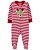 Pijama com pezinho Listrado Rena - 6m (3 a 6 meses) - Carter's - Imagem 1