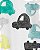 Pijama com pezinho Carros Preto/Verde - 2T (2 a 3 anos) - Carter's - Imagem 2