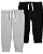 Kit 2 Calças Preta/Cinza - 3m (1 a 3 meses) - Carter's - Imagem 1