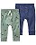 Kit 2 Calças Dino Verde/Azul - RN - Carter's - Imagem 1