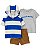 Conjunto 3 Peças Capuz Azul Listrado - RN - Carter's - Imagem 1