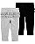 Kit 2 Calças Preta/Cinza - RN - Carter's - Imagem 2
