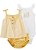 Conjunto 3 peças Florzinhas Listrado Amarelo - 12m (9 a 12 meses) - Carter's - Imagem 1