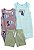 Conjunto 3 peças Regata Tucano Roxo/Azul - 9m (6 a 9 meses) - Carter's - Imagem 1