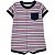 Romper Listrado Bolso Azul Marinho - 18m (12 a 18 meses) - Carter's - Imagem 1