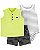 Conjunto 3 peças Regata Limão Fluorescente - 12m (9 a 12 meses) - Carter's - Imagem 1
