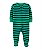 Pijama com pezinho listrado Verde - 24m (18 a 24 meses) - Carter's - Imagem 1