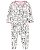 Pijama com pezinho Branco/Rosa Animais - 3m (1 a 3 meses) - Carter's - Imagem 1