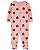 Pijama com pezinho Rosa Coração Vermelho - RN - Carter's - Imagem 1