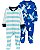 Kit 2 pijamas com pezinho Pássaros Azul - RN - Carter's - Imagem 1