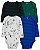 Kit Body 4 peças Urso Listrados Azul/Verde - RN - Carter's - Imagem 1