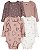 Kit Body 4 peças Rose Coração - 9m (6 a 9 meses) - Carter's - Imagem 1