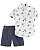 Conjunto 2 Peças Camisa Branca Dino - 2T (2 a 3 anos) - Carter's - Imagem 1