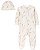 Pijama com pezinho Folhas Neutro + Touca - 9m (6 a 9 meses) - Carter's - Imagem 1