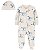 Pijama com pezinho Panda Azul + Touca - 3m (1 a 3 meses) - Carter's - Imagem 1