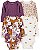 Kit Body 4 peças Flores Roxa/Marrom - 24m (18 a 24 meses) - Carter's - Imagem 1